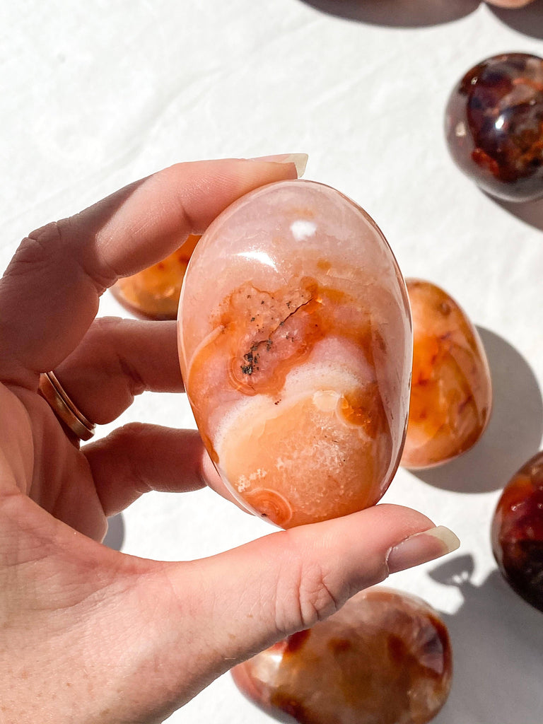 Carnelian Palm Stone | Large - Unearthed Crystals