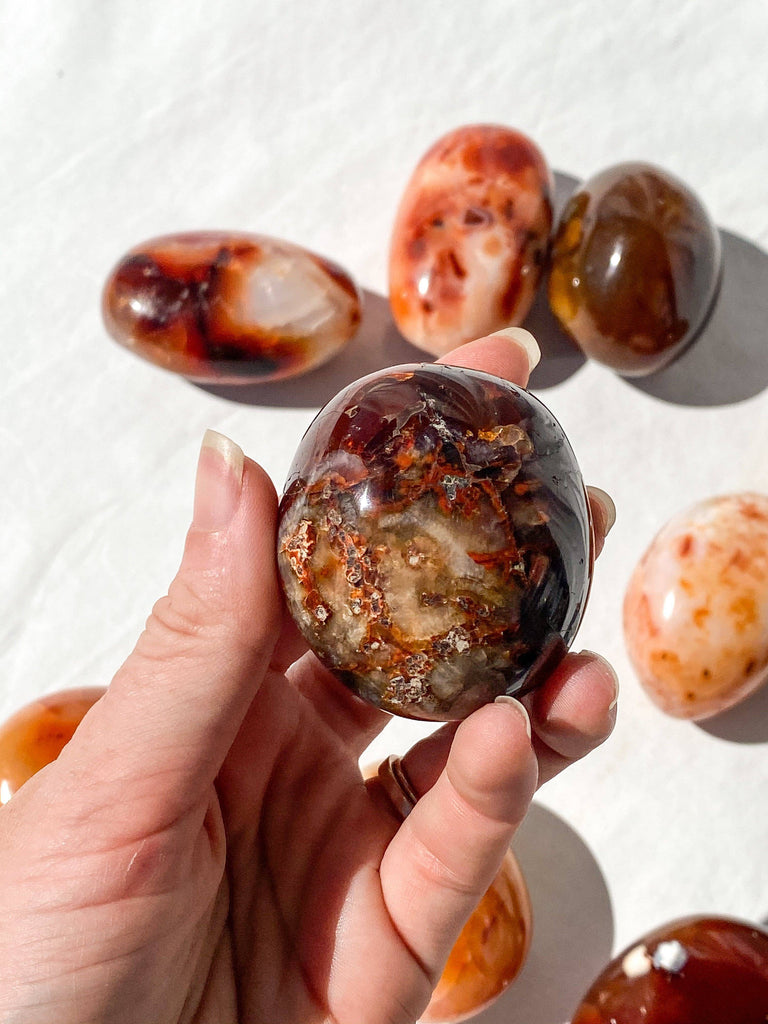 Carnelian Palm Stone | Large - Unearthed Crystals