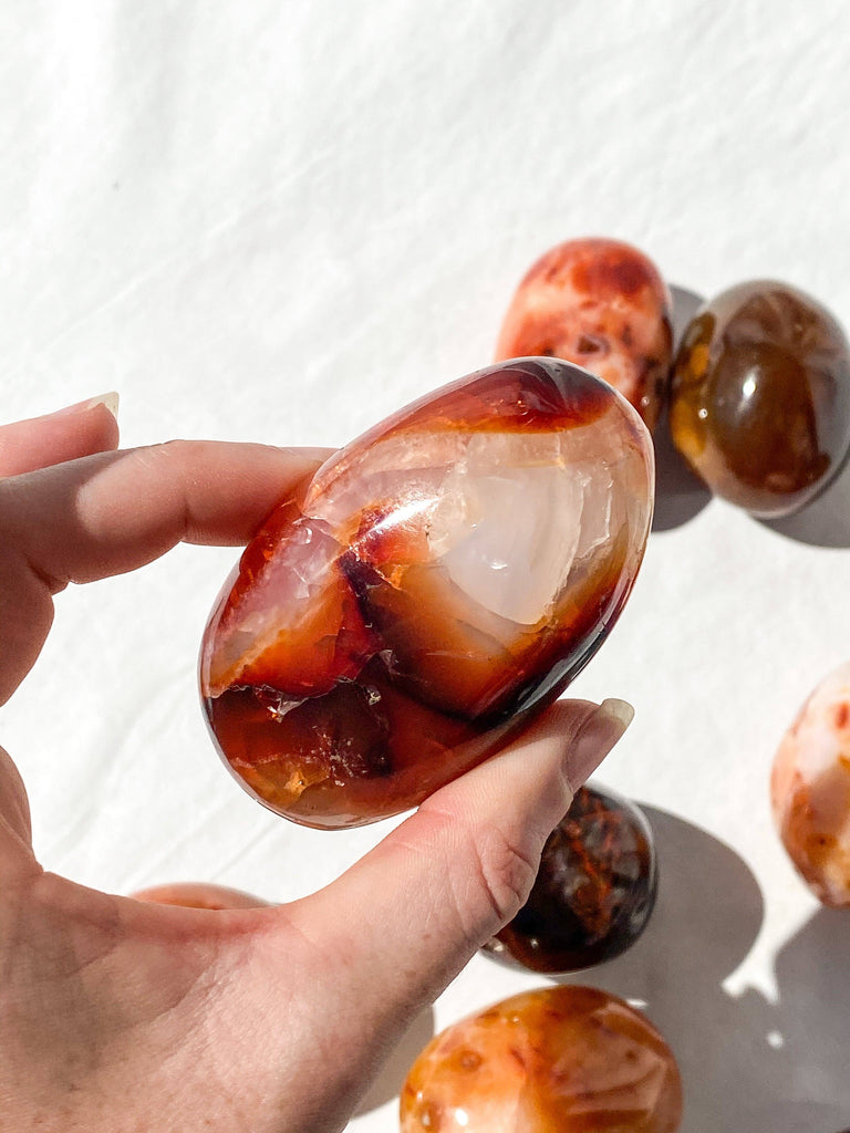 Carnelian Palm Stone | Large - Unearthed Crystals