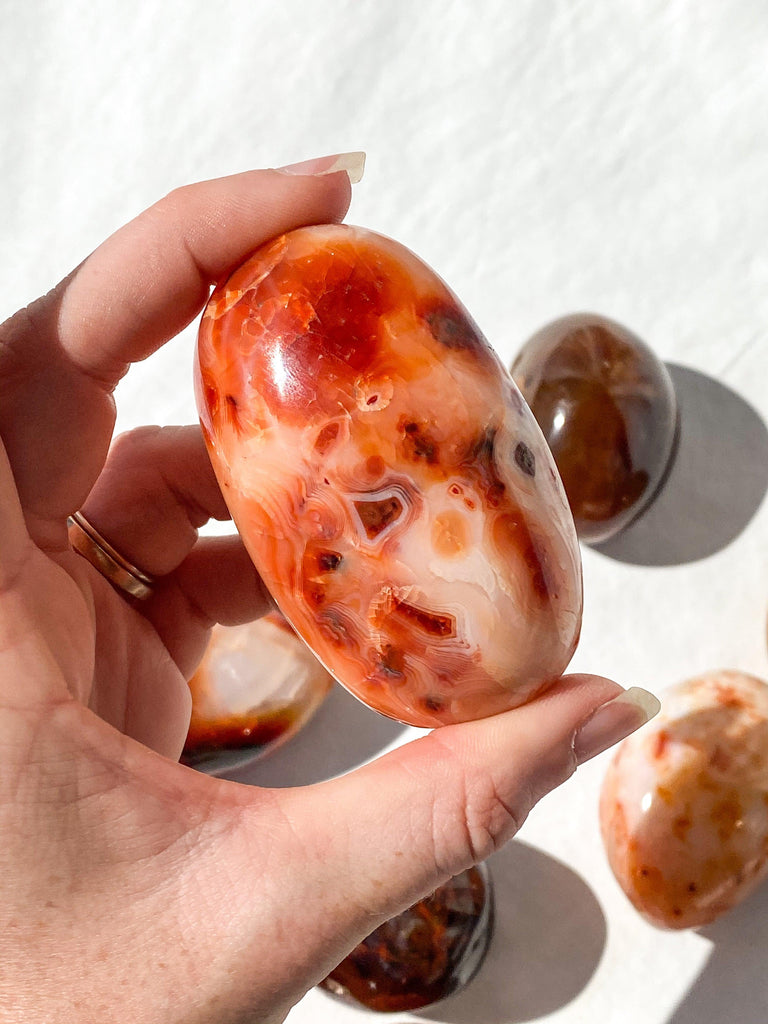 Carnelian Palm Stone | Large - Unearthed Crystals