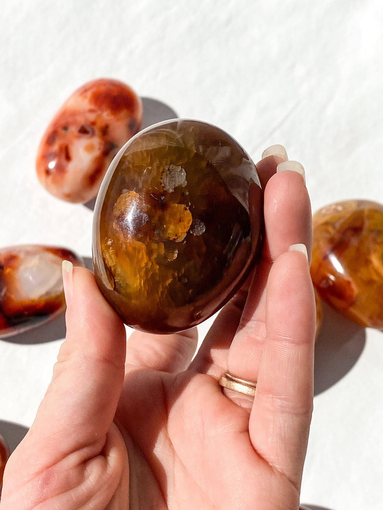 Carnelian Palm Stone | Large - Unearthed Crystals