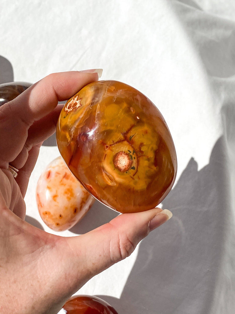 Carnelian Palm Stone | Large - Unearthed Crystals