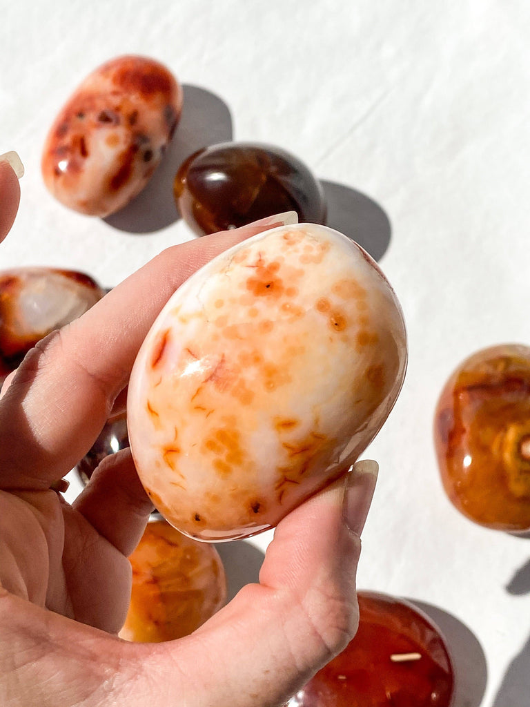 Carnelian Palm Stone | Large - Unearthed Crystals