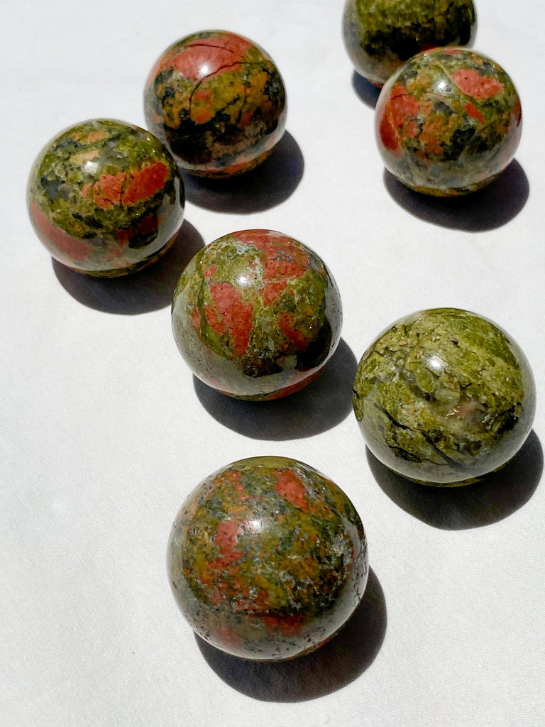 Unakite Sphere | Small - Unearthed Crystals