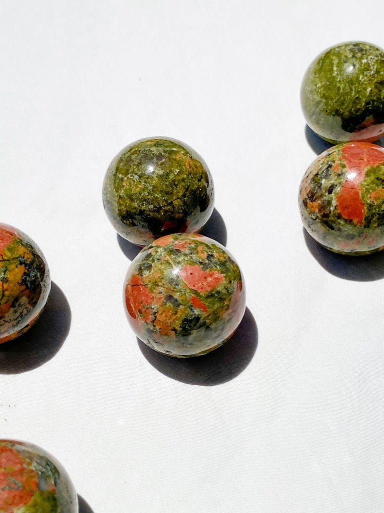 Unakite Sphere | Small - Unearthed Crystals