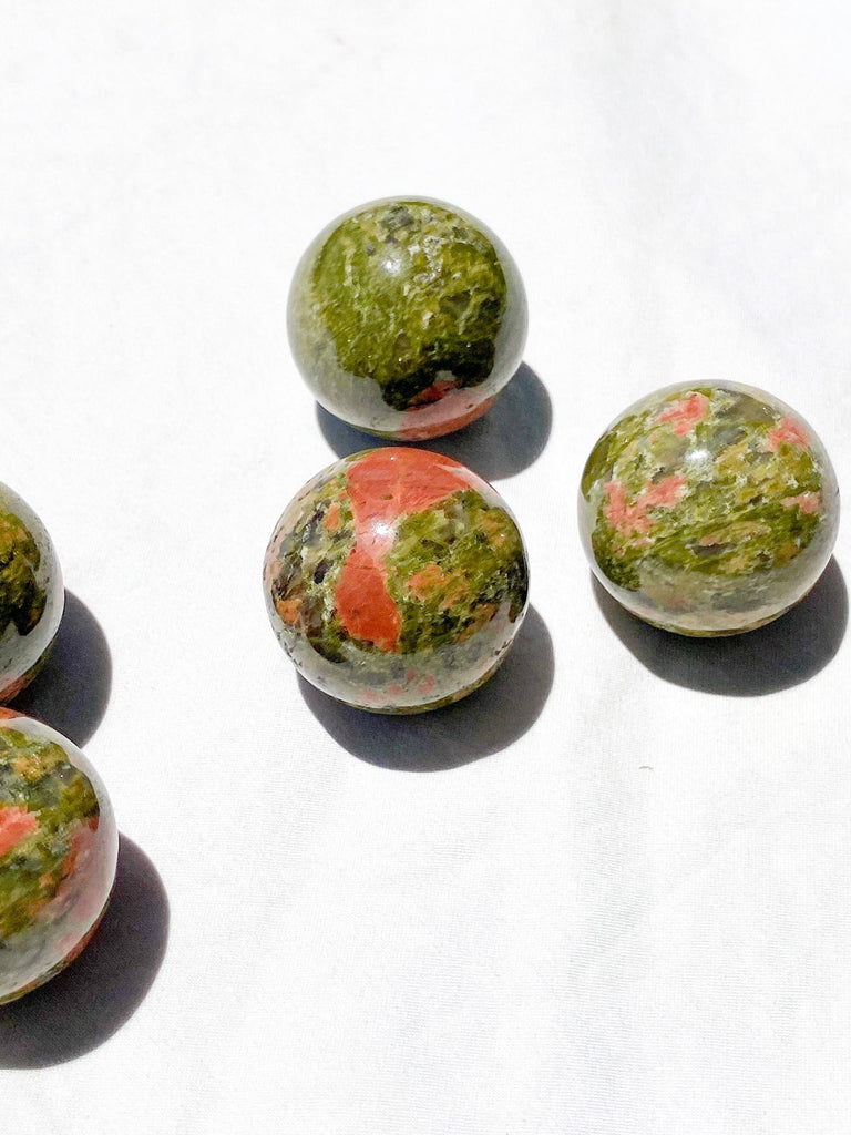 Unakite Sphere | Small - Unearthed Crystals