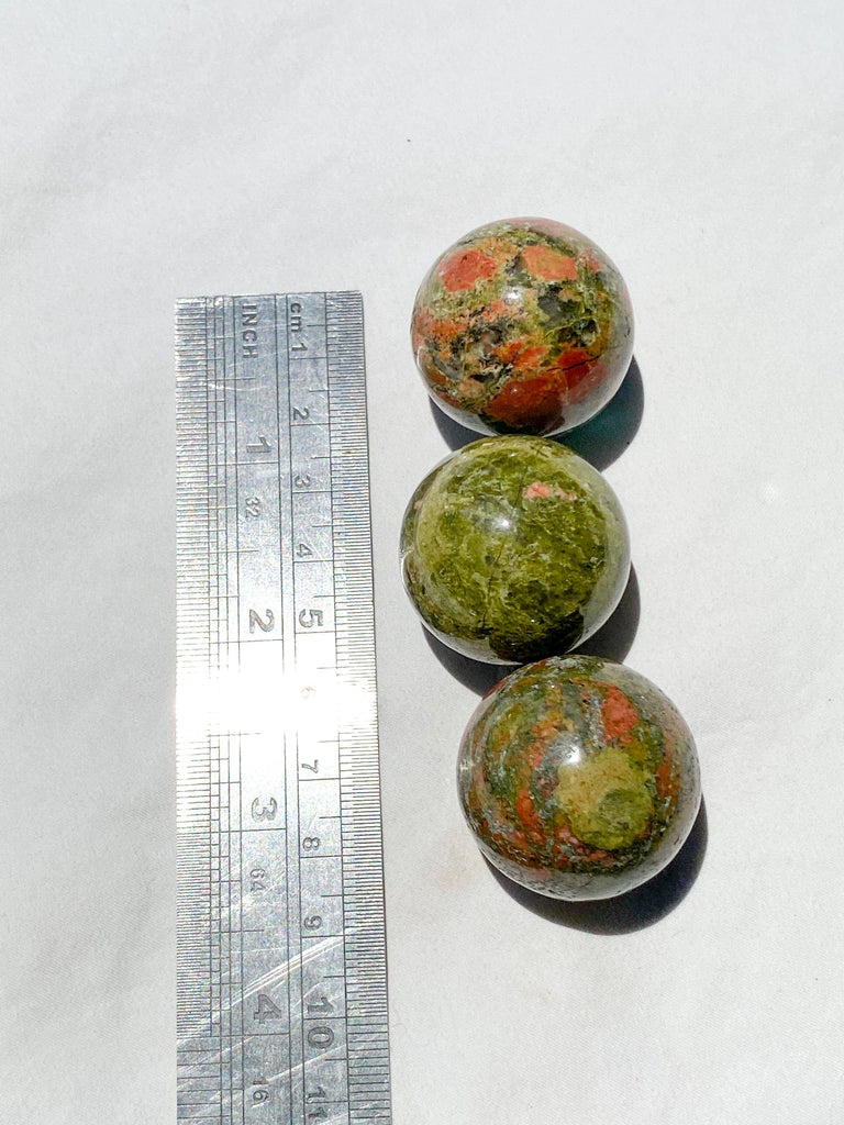 Unakite Sphere | Small - Unearthed Crystals