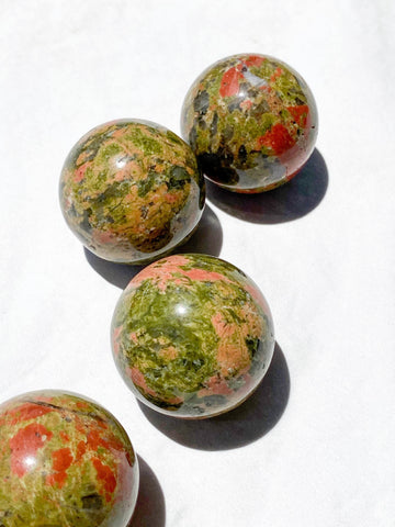 Unakite Sphere | Medium - Unearthed Crystals