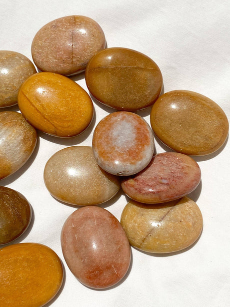 Moonstone Pillow Palm Stone - Unearthed Crystals