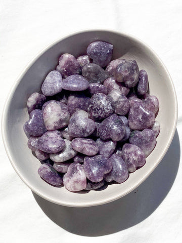 Lepidolite Heart | Small - Unearthed Crystals