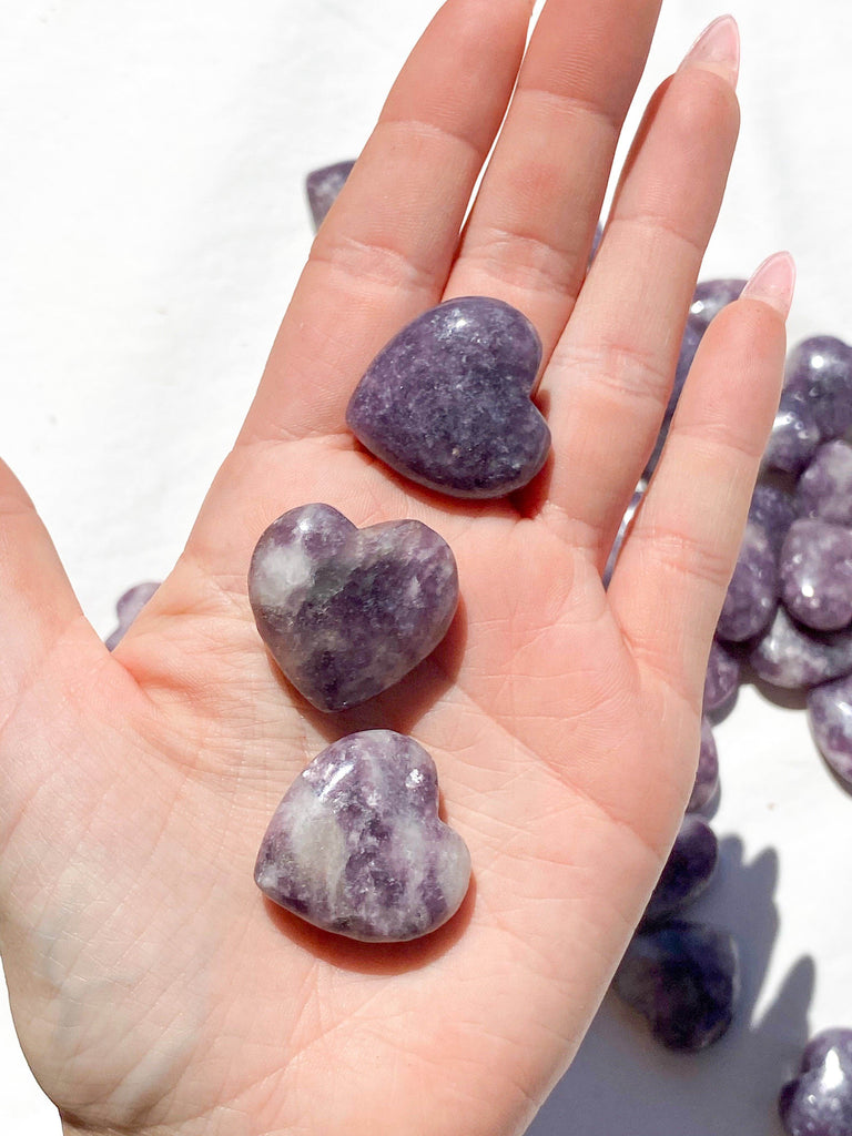 Lepidolite Heart | Small - Unearthed Crystals