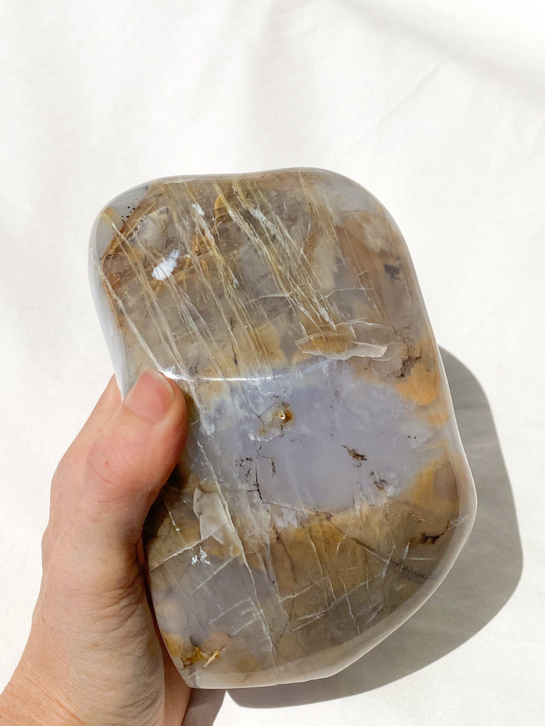 Pre-Roman Empire Agate + Blue Chalcedony Freeform - Unearthed Crystals