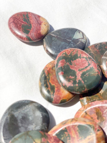 Cherry Creek Jasper Worry Stone | Large - Unearthed Crystals