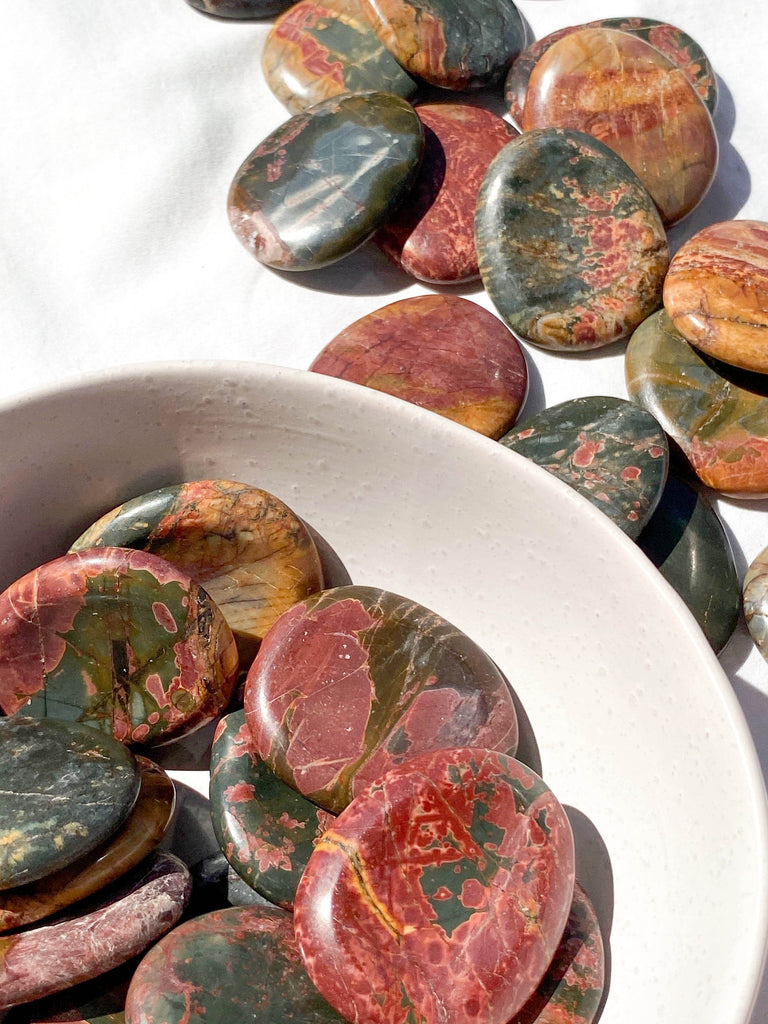 Cherry Creek Jasper Worry Stone | Large - Unearthed Crystals