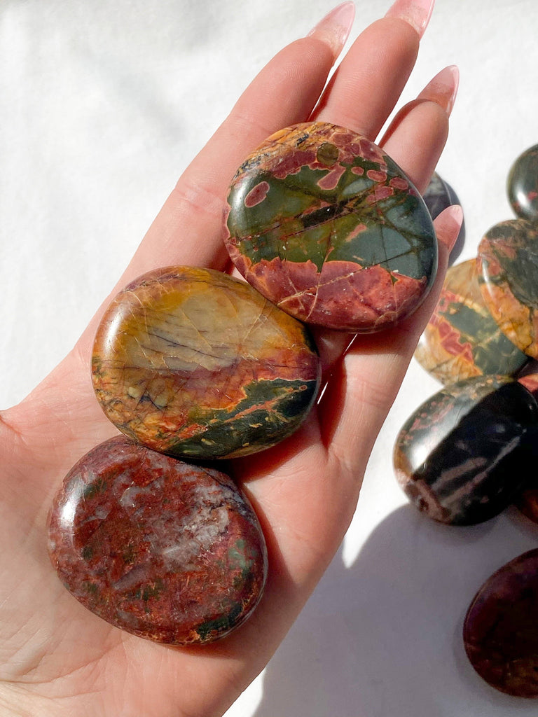 Cherry Creek Jasper Worry Stone | Large - Unearthed Crystals