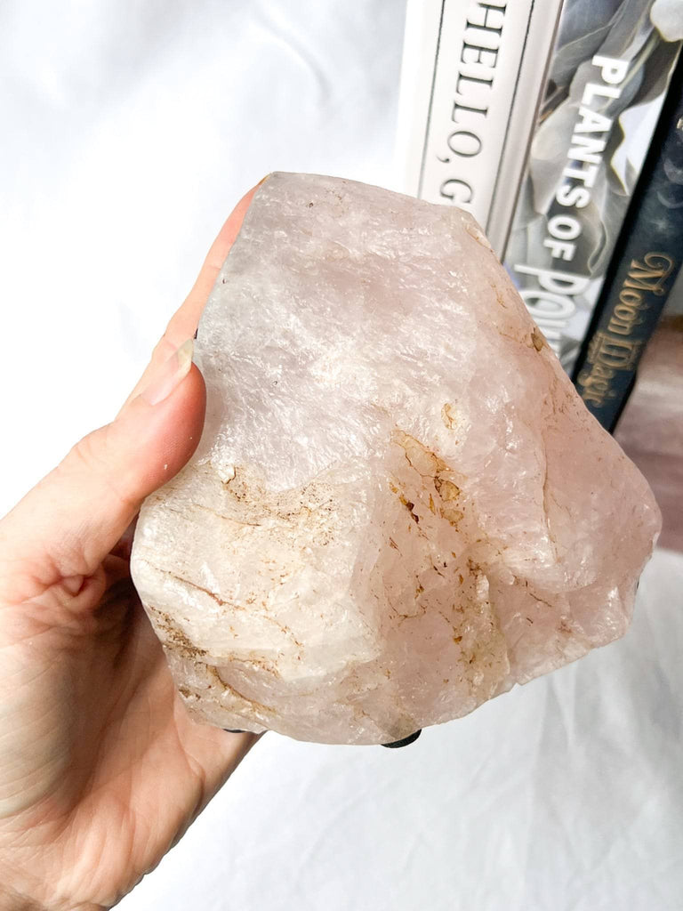 Rose Quartz Bookends - Unearthed Crystals