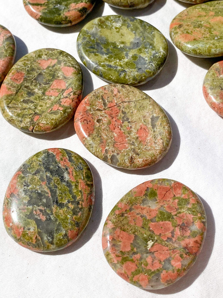 Unakite Worry Stone | Large - Unearthed Crystals