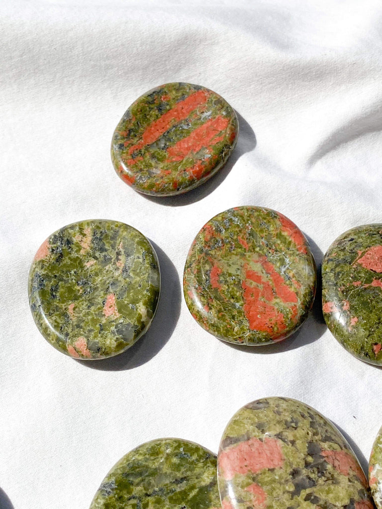 Unakite Worry Stone | Large - Unearthed Crystals