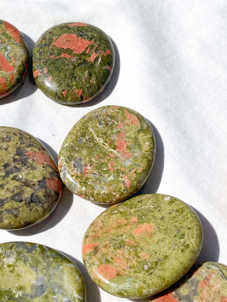 Unakite Worry Stone | Large - Unearthed Crystals