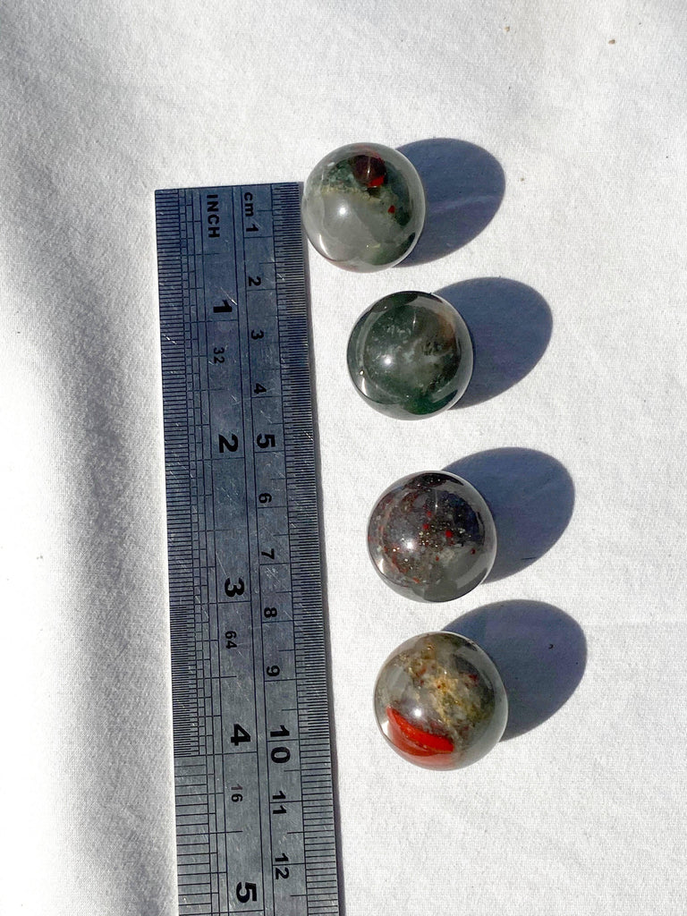 Bloodstone Jasper Sphere | Mini Marble - Unearthed Crystals