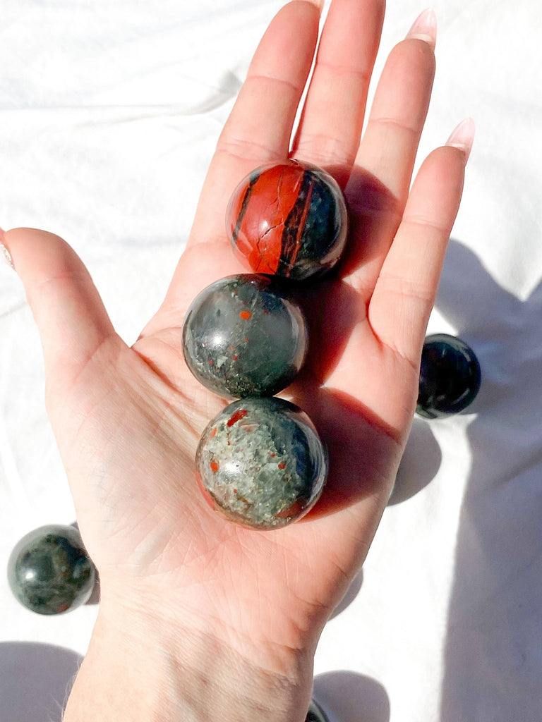 Bloodstone Sphere | Small - Unearthed Crystals