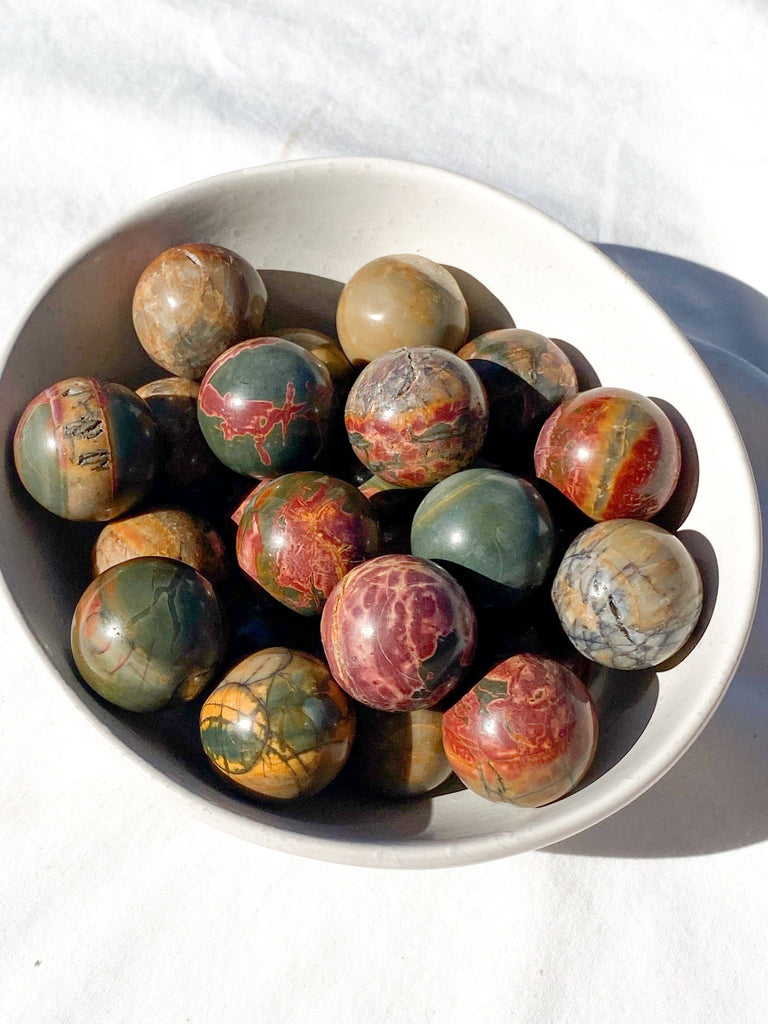 Cherry Creek Jasper Sphere | Small - Unearthed Crystals