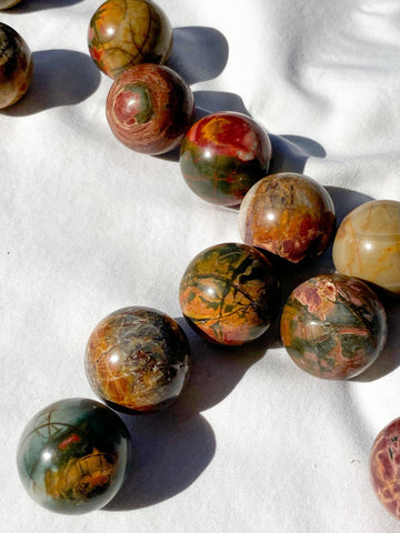 Cherry Creek Jasper Sphere | Small - Unearthed Crystals