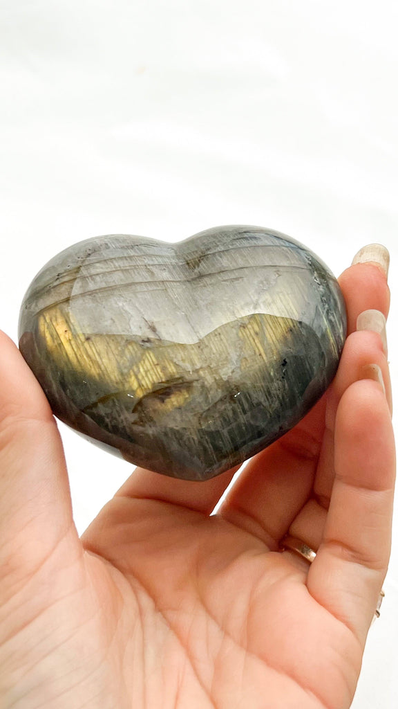 Labradorite Puffy Heart - Unearthed Crystals