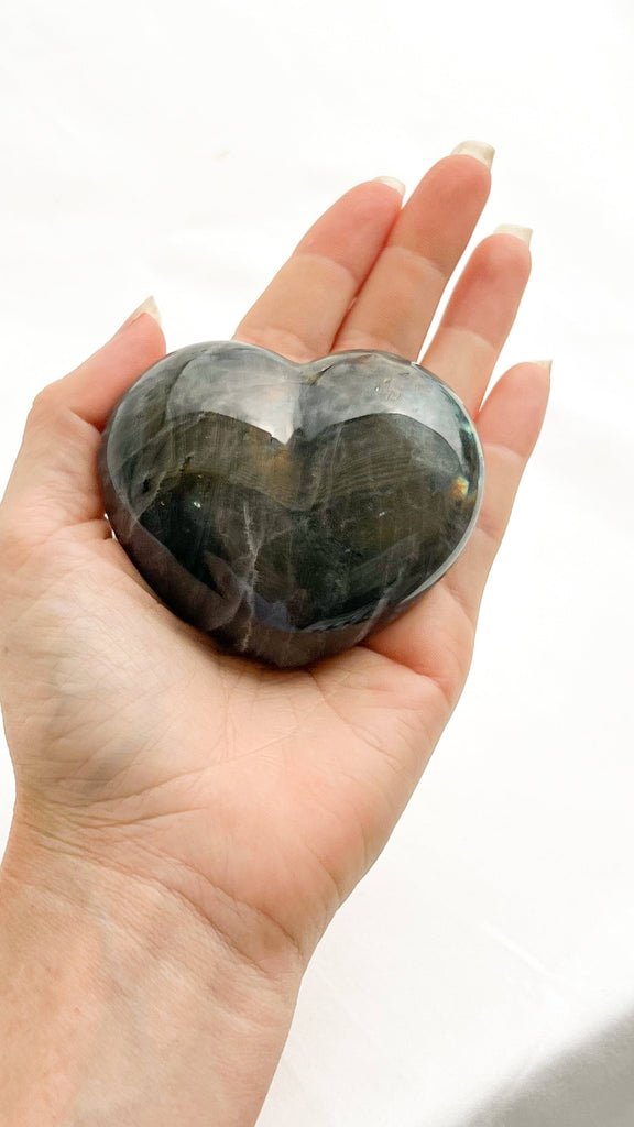 Labradorite Puffy Heart - Unearthed Crystals