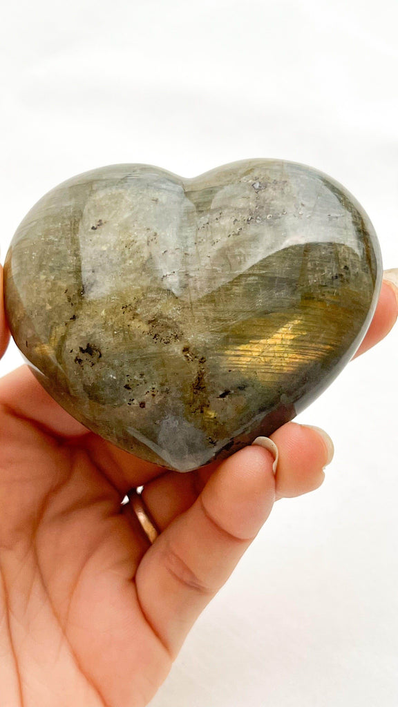 Labradorite Puffy Heart - Unearthed Crystals