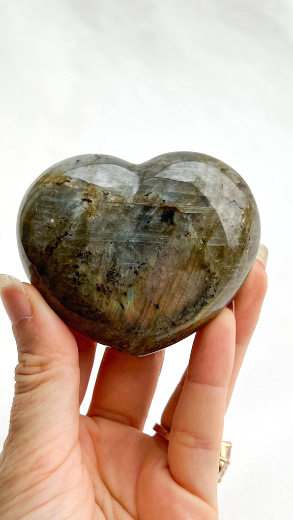 Labradorite Puffy Heart - Unearthed Crystals