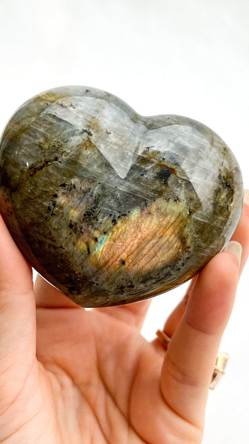 Labradorite Puffy Heart - Unearthed Crystals