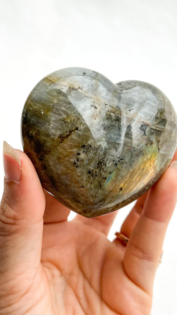 Labradorite Puffy Heart - Unearthed Crystals