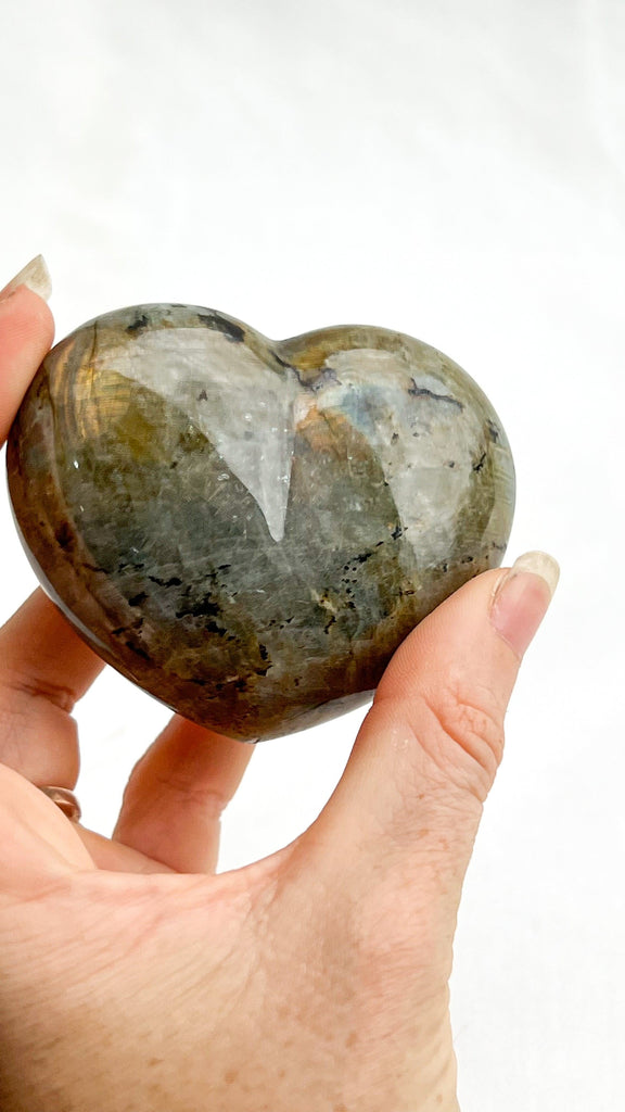 Labradorite Puffy Heart - Unearthed Crystals