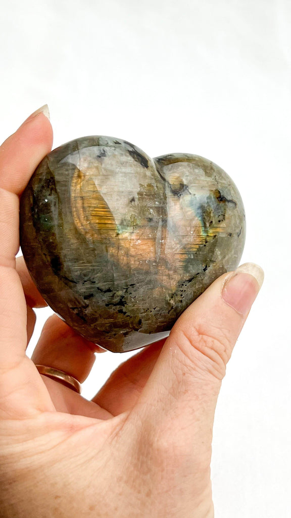Labradorite Puffy Heart - Unearthed Crystals
