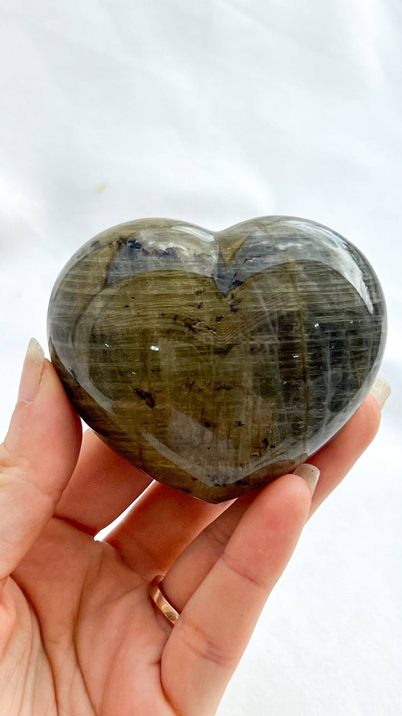 Labradorite Puffy Heart - Unearthed Crystals