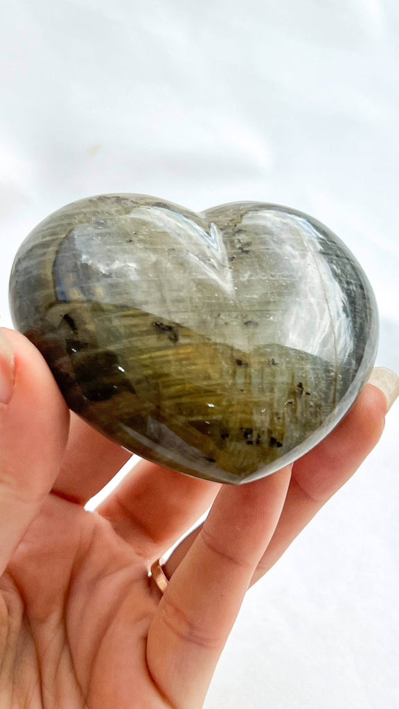 Labradorite Puffy Heart - Unearthed Crystals