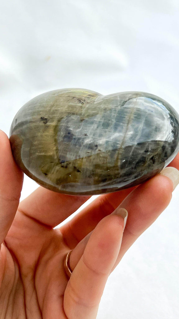 Labradorite Puffy Heart - Unearthed Crystals