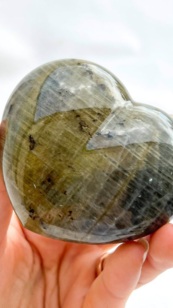 Labradorite Puffy Heart - Unearthed Crystals
