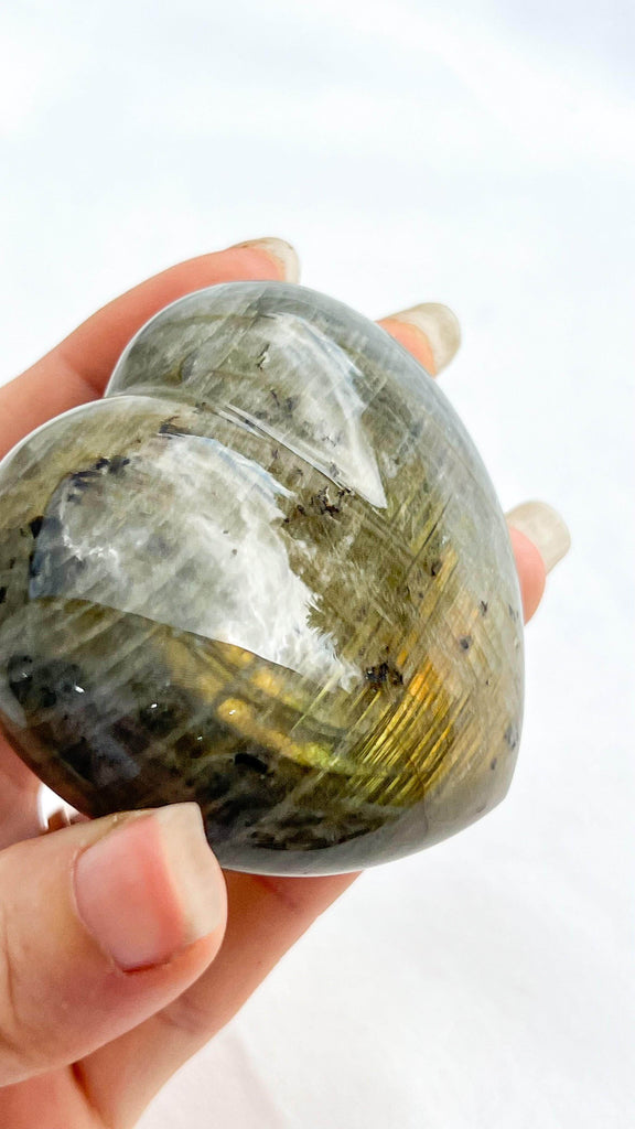 Labradorite Puffy Heart - Unearthed Crystals