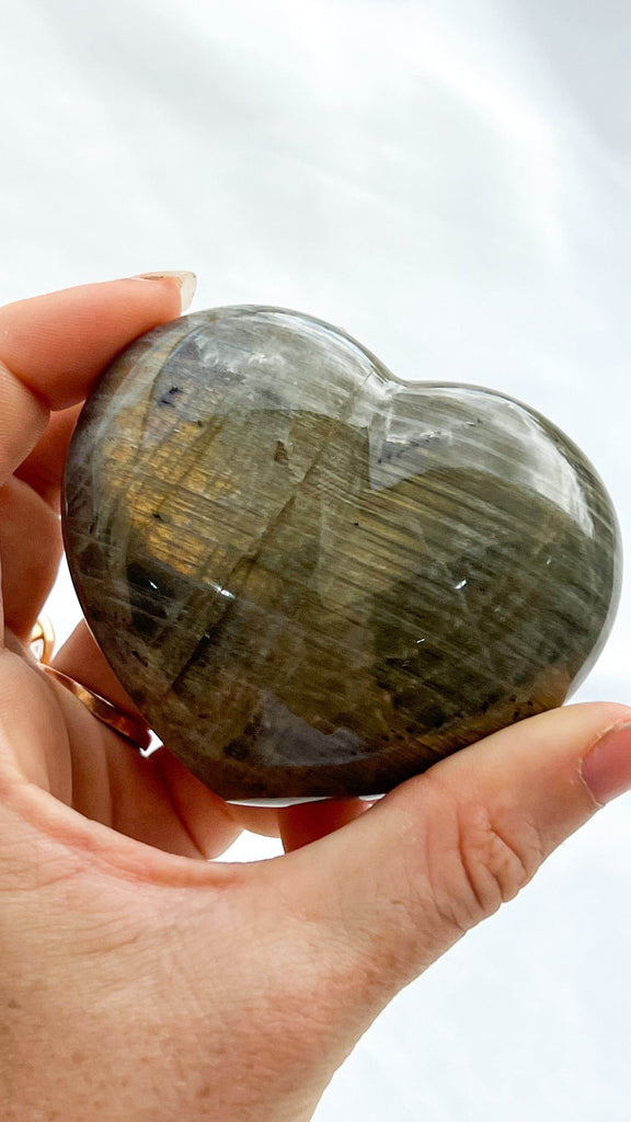 Labradorite Puffy Heart - Unearthed Crystals