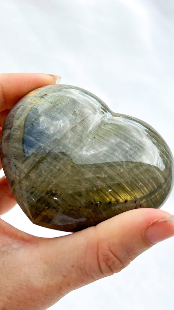 Labradorite Puffy Heart - Unearthed Crystals