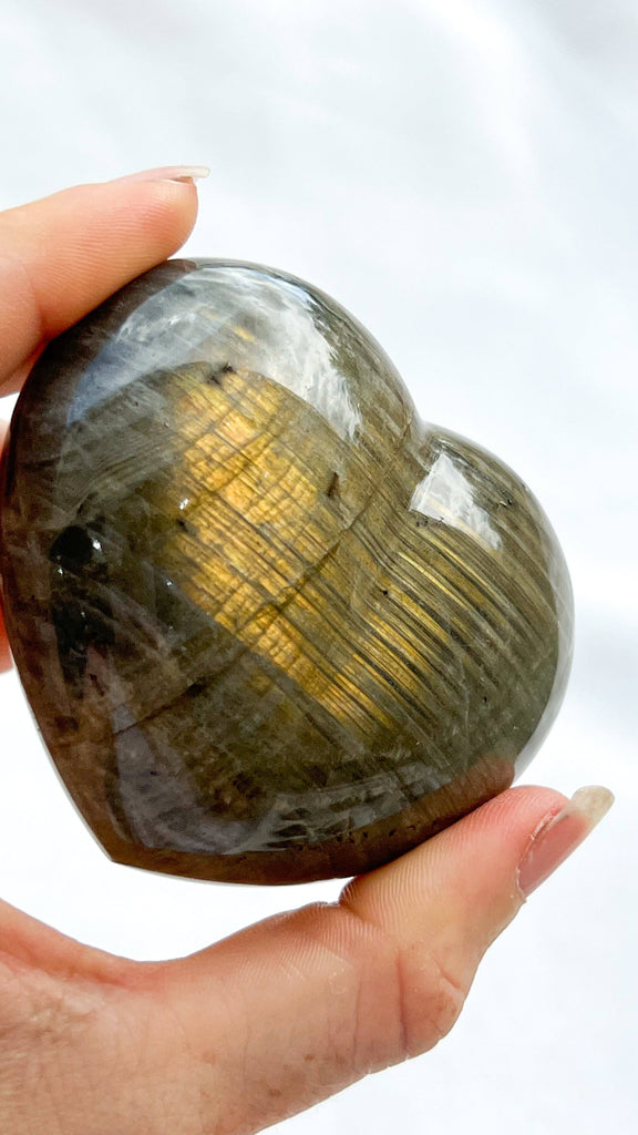 Labradorite Puffy Heart - Unearthed Crystals
