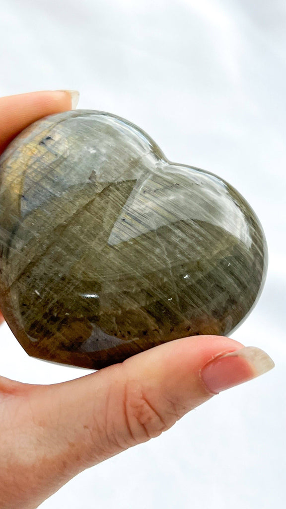 Labradorite Puffy Heart - Unearthed Crystals