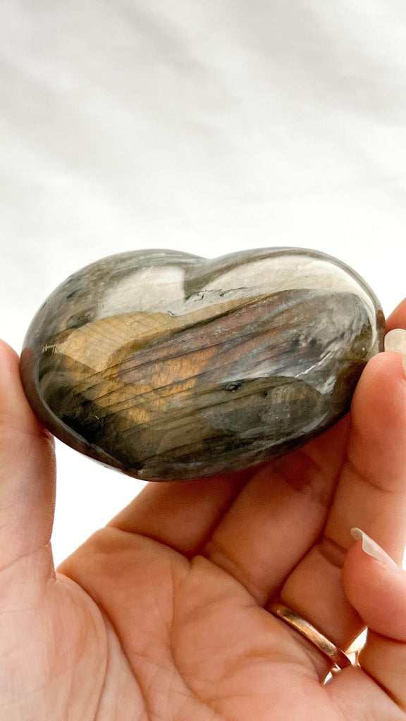 Labradorite Puffy Heart - Unearthed Crystals