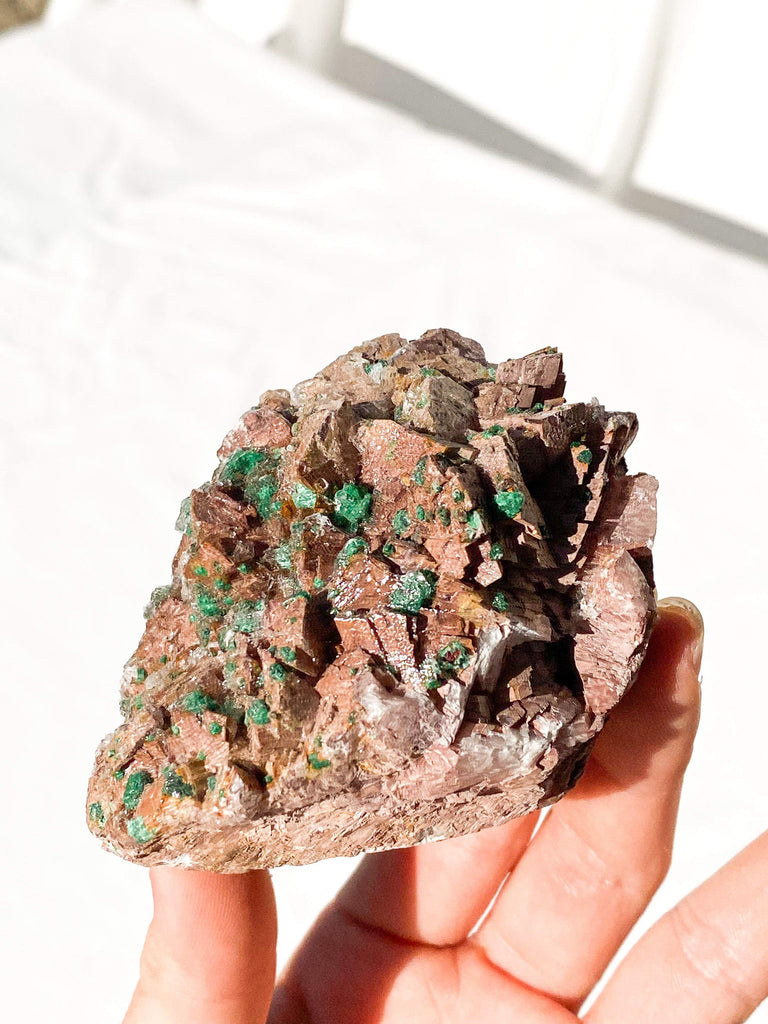 Dolomite + Malachite Specimen - Unearthed Crystals