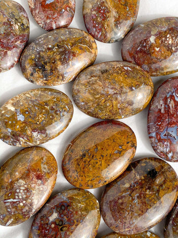 Plum Jasper Palm Stone | Medium - Unearthed Crystals