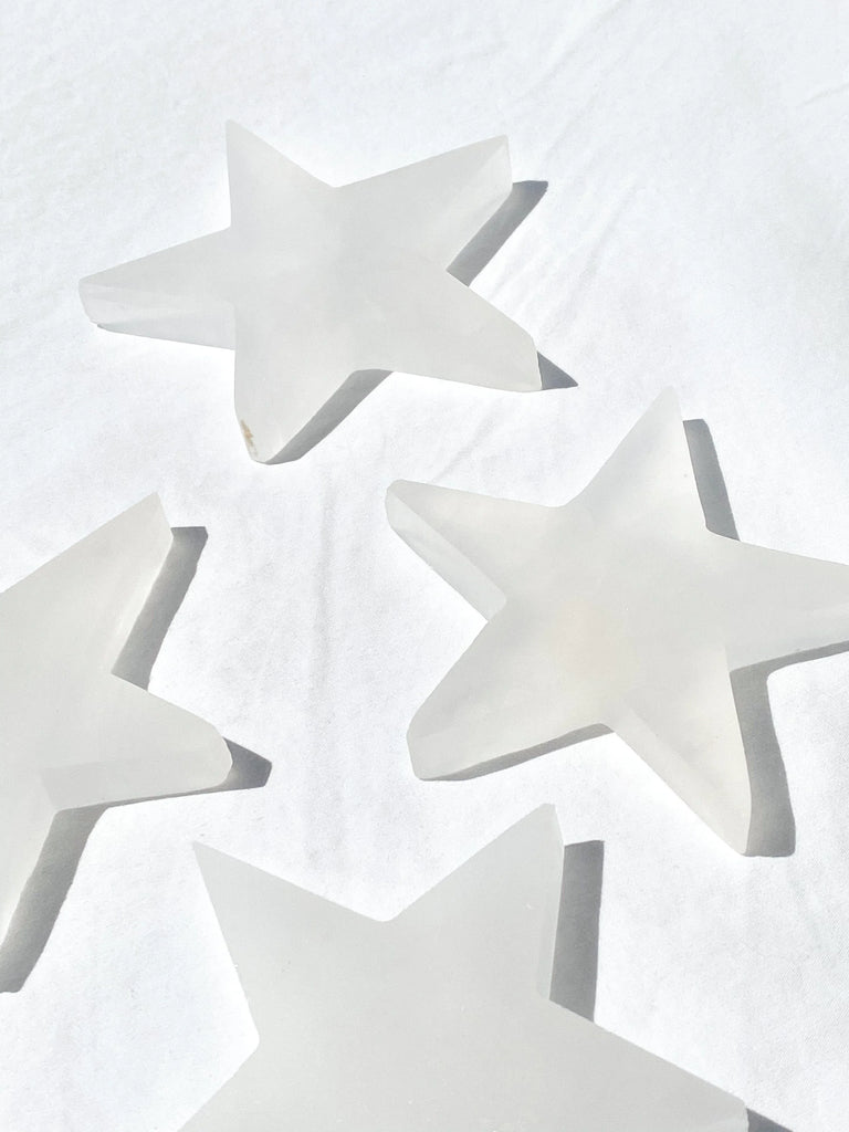 Selenite Star Carving - Unearthed Crystals