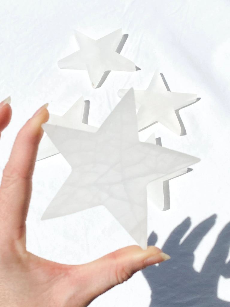 Selenite Star Carving - Unearthed Crystals