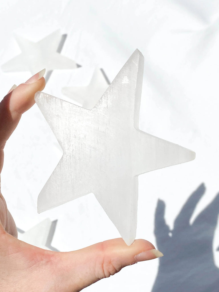 Selenite Star Carving - Unearthed Crystals